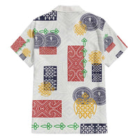 Vintage Lapita Family Matching Short Sleeve Bodycon Dress and Hawaiian Shirt Iconic Double Face Pattern