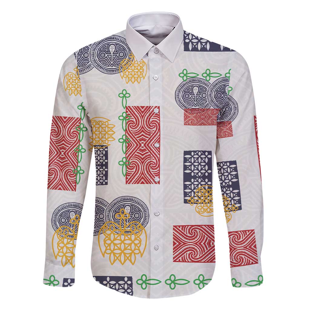 Vintage Lapita Family Matching Short Sleeve Bodycon Dress and Hawaiian Shirt Iconic Double Face Pattern