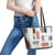 Vintage Lapita Leather Tote Bag Iconic Double Face Pattern