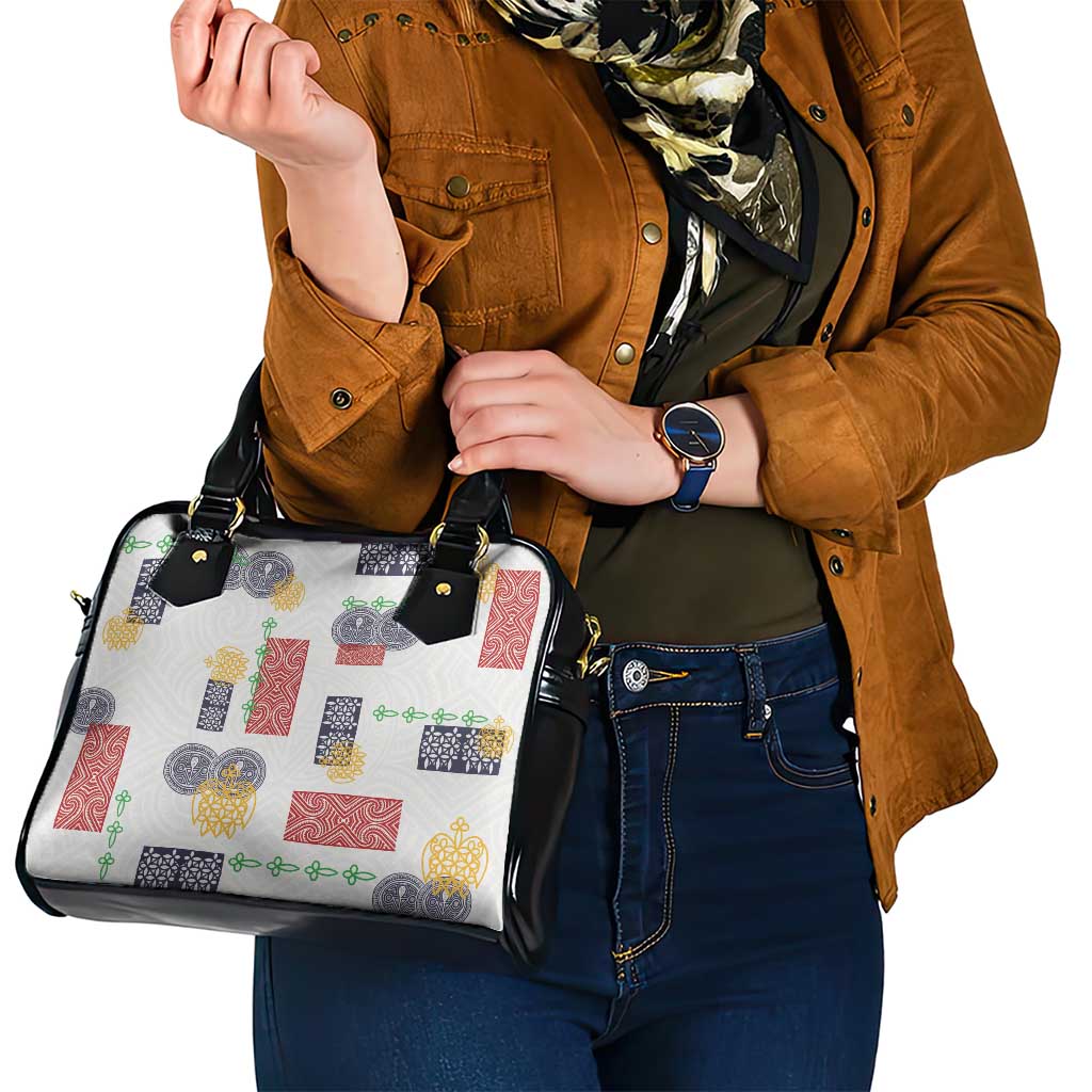 Vintage Lapita Shoulder Handbag Iconic Double Face Pattern