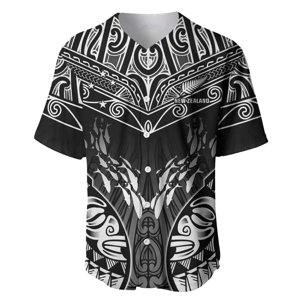 Custom New Zealand Fishing Baseball Jersey Aotearoa Maori Koru - Polynesian Pride