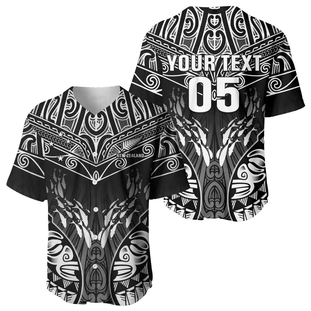 Custom New Zealand Fishing Baseball Jersey Aotearoa Maori Koru - Polynesian Pride