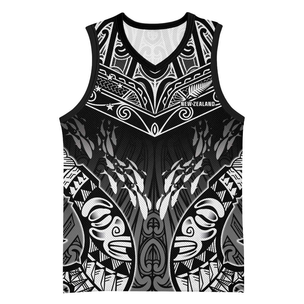 Custom New Zealand Fishing Basketball Jersey Aotearoa Maori Koru - Polynesian Pride