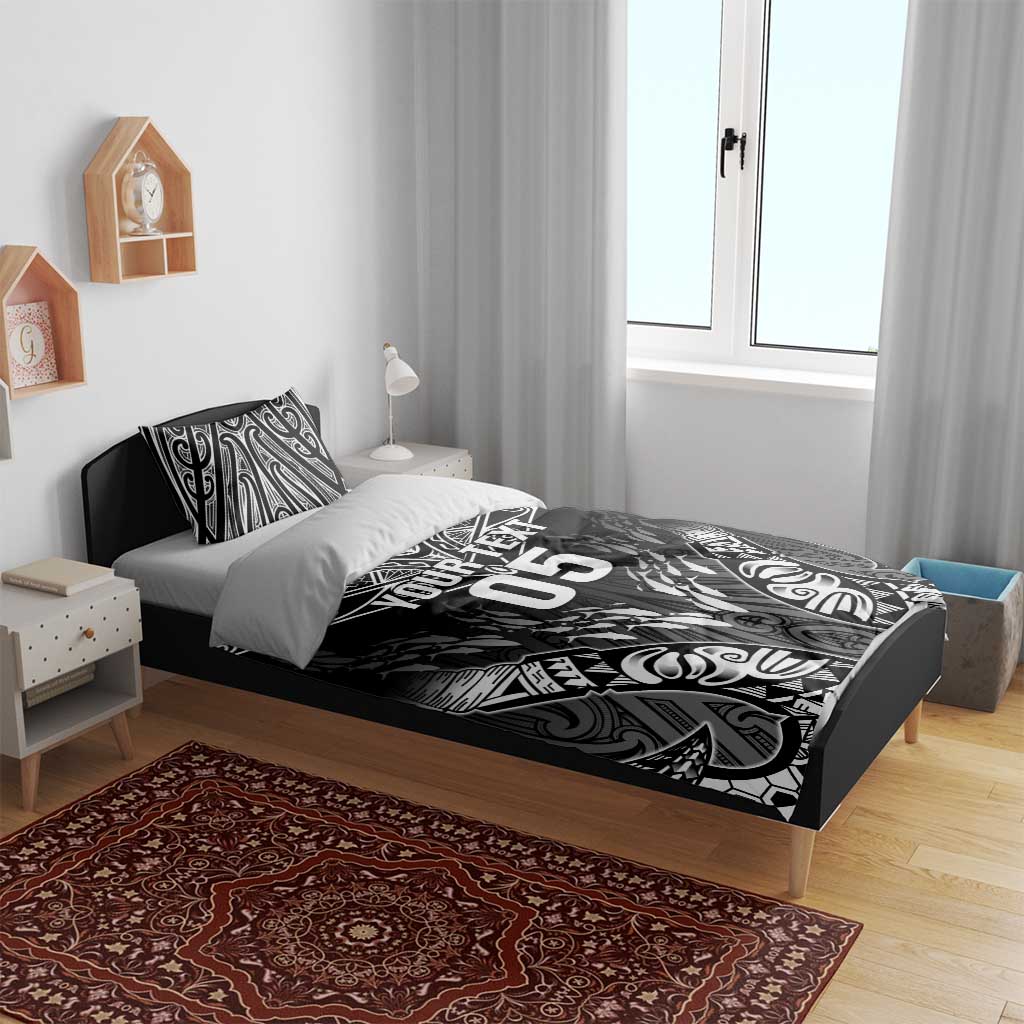 Custom New Zealand Fishing Bedding Set Aotearoa Maori Koru - Polynesian Pride