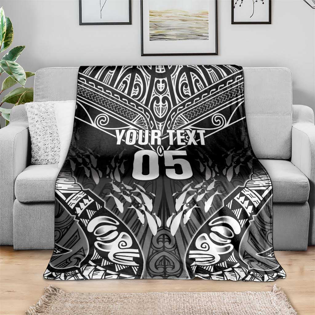 Custom New Zealand Fishing Blanket Aotearoa Maori Koru LT05 - Polynesian Pride