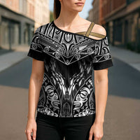Custom New Zealand Fishing Cross Shoulder Shirt Aotearoa Maori Koru LT05 - Polynesian Pride