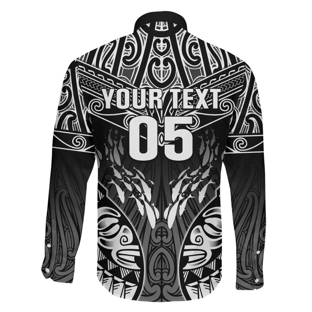 Custom New Zealand Fishing Family Matching Long Sleeve Bodycon Dress and Hawaiian Shirt Aotearoa Maori Koru LT05 - Polynesian Pride