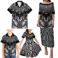 Custom New Zealand Fishing Family Matching Puletasi and Hawaiian Shirt Aotearoa Maori Koru LT05 - Polynesian Pride
