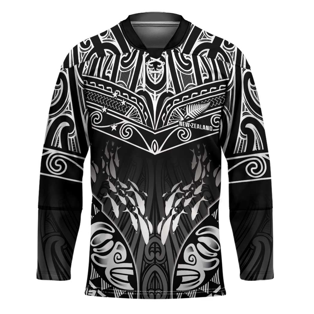 Custom New Zealand Fishing Hockey Jersey Aotearoa Maori Koru - Polynesian Pride