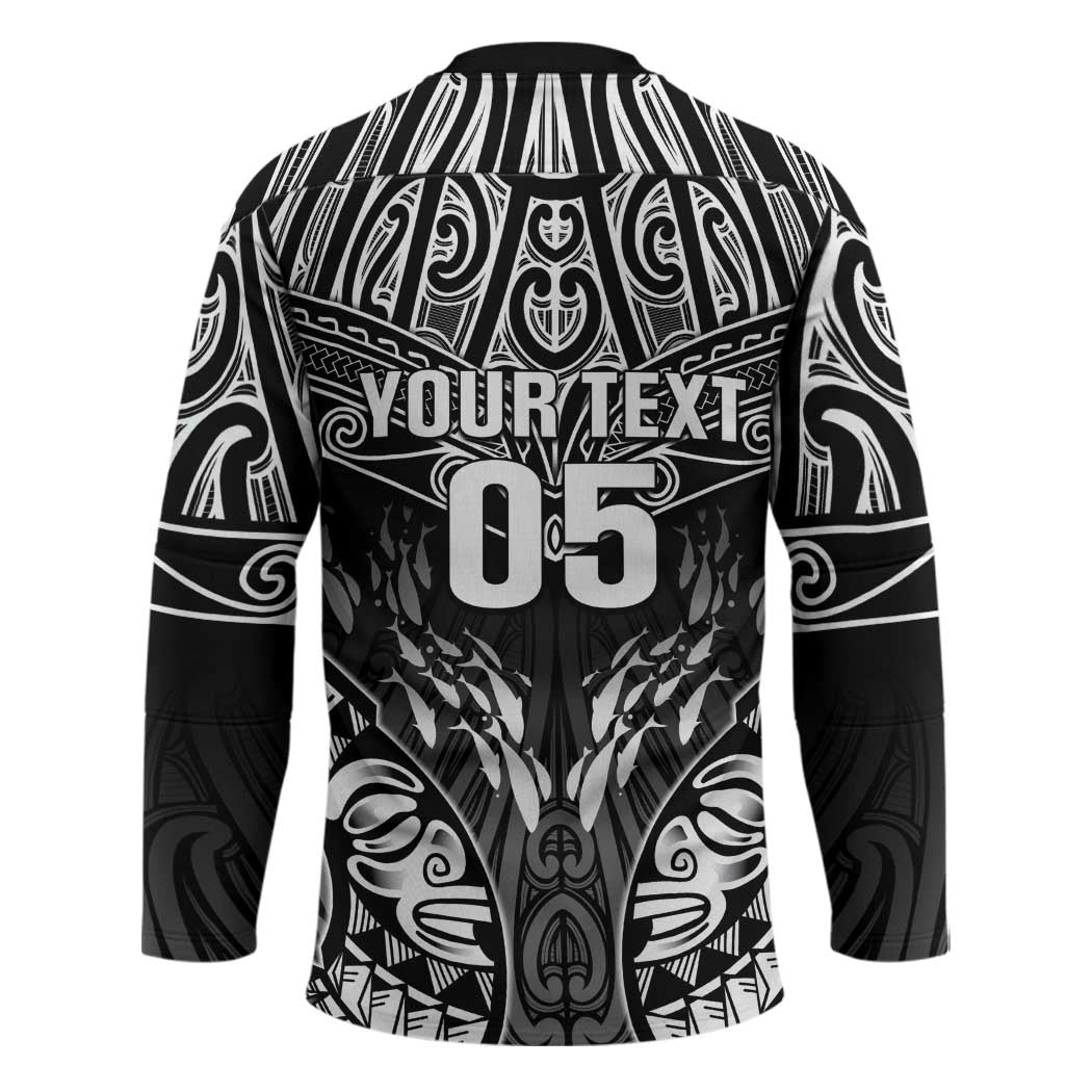Custom New Zealand Fishing Hockey Jersey Aotearoa Maori Koru - Polynesian Pride