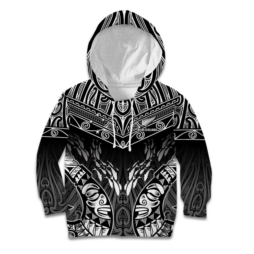 Custom New Zealand Fishing Kid Hoodie Aotearoa Maori Koru - Polynesian Pride