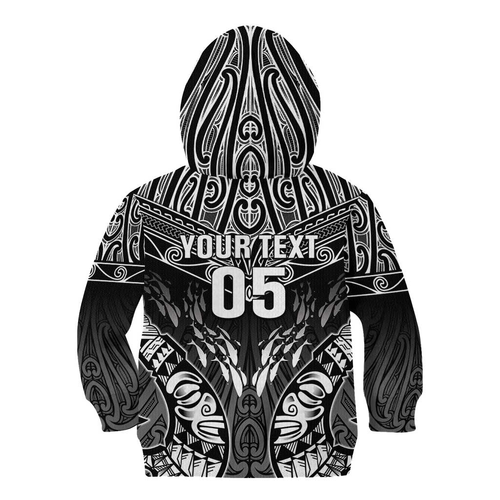 Custom New Zealand Fishing Kid Hoodie Aotearoa Maori Koru LT05 - Polynesian Pride