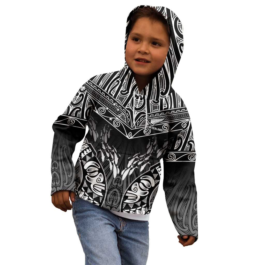 Custom New Zealand Fishing Kid Hoodie Aotearoa Maori Koru LT05 - Polynesian Pride