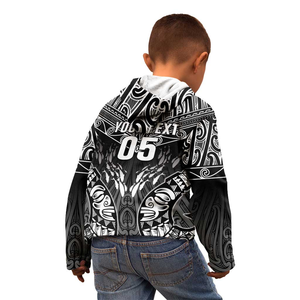 Custom New Zealand Fishing Kid Hoodie Aotearoa Maori Koru LT05 - Polynesian Pride