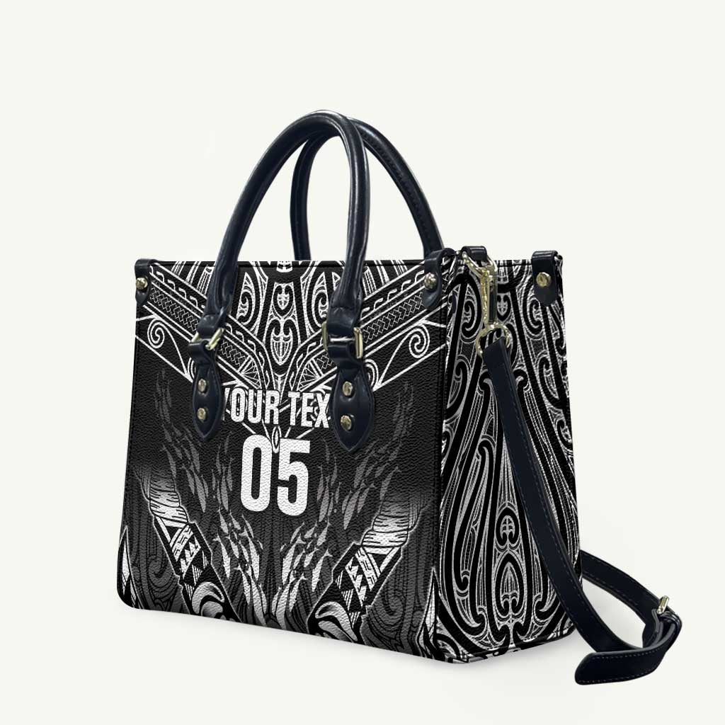 Custom New Zealand Fishing Leather Bag Aotearoa Maori Koru - Polynesian Pride