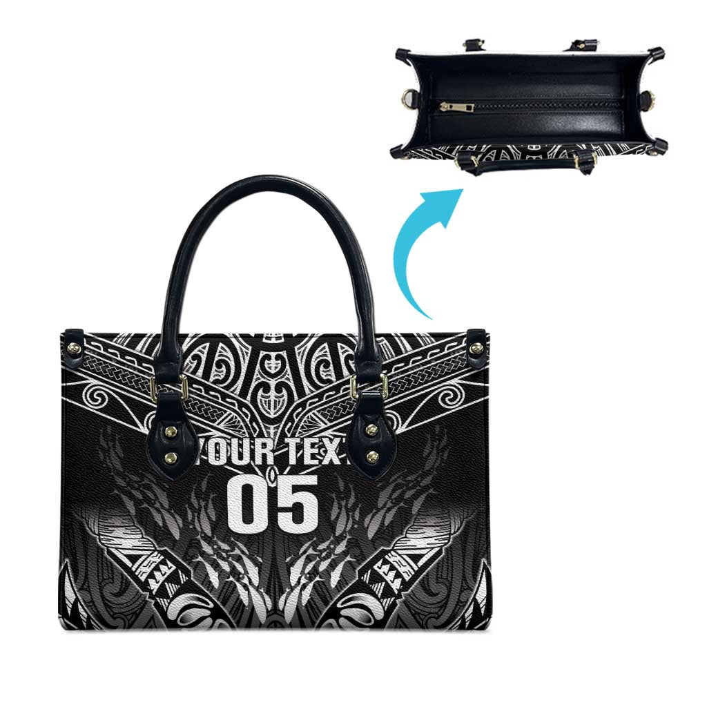Custom New Zealand Fishing Leather Bag Aotearoa Maori Koru - Polynesian Pride