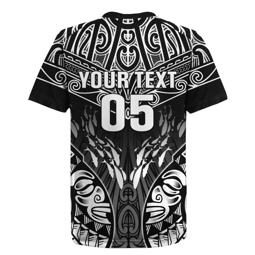 Custom New Zealand Fishing Rugby Jersey Aotearoa Maori Koru - Polynesian Pride