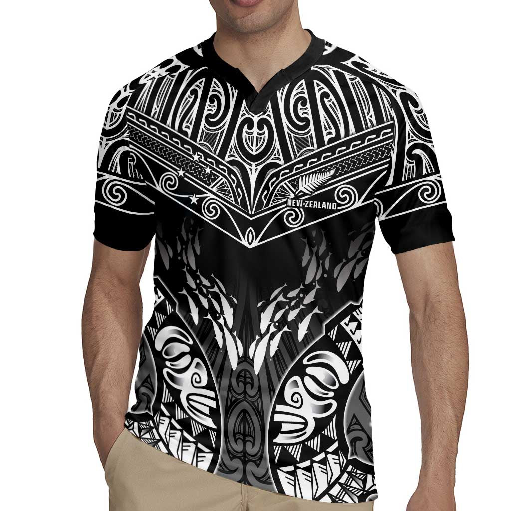 Custom New Zealand Fishing Rugby Jersey Aotearoa Maori Koru - Polynesian Pride