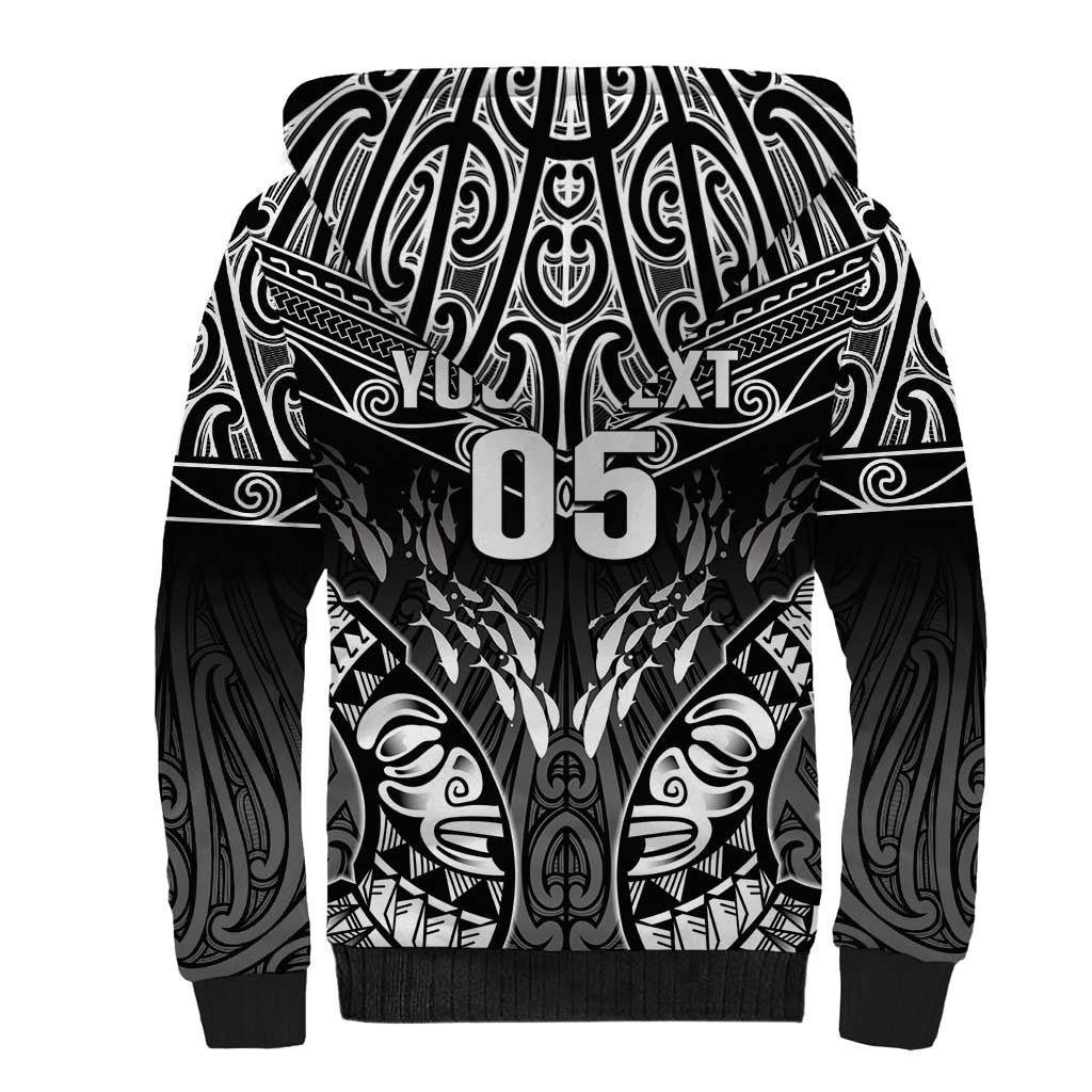 Custom New Zealand Fishing Sherpa Hoodie Aotearoa Maori Koru LT05 - Polynesian Pride
