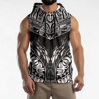 Custom New Zealand Fishing Sleeveless Hoodie Aotearoa Maori Koru - Polynesian Pride