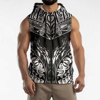 Custom New Zealand Fishing Sleeveless Zip Hoodie Aotearoa Maori Koru - Polynesian Pride