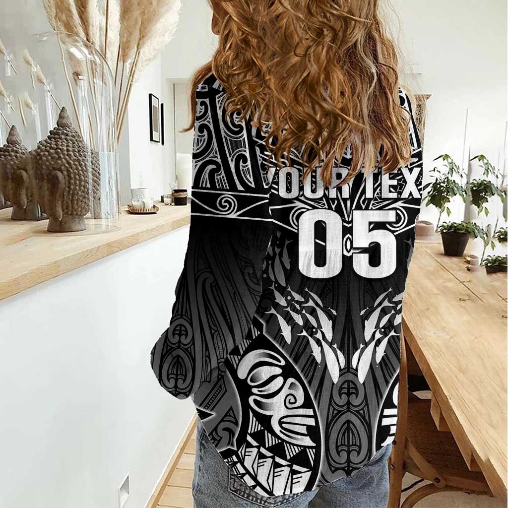 Custom New Zealand Fishing Women Casual Shirt Aotearoa Maori Koru LT05 - Polynesian Pride