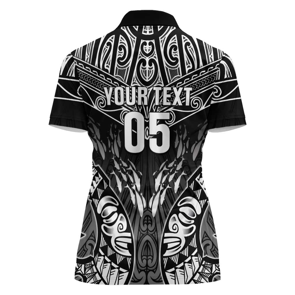 Custom New Zealand Fishing Women Polo Shirt Aotearoa Maori Koru LT05 - Polynesian Pride