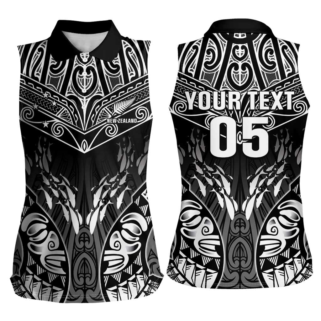 Custom New Zealand Fishing Women Sleeveless Polo Shirt Aotearoa Maori Koru LT05 - Polynesian Pride