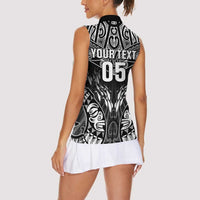 Custom New Zealand Fishing Women Sleeveless Polo Shirt Aotearoa Maori Koru LT05 - Polynesian Pride
