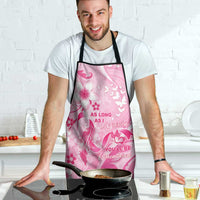 Memorial Pink Breast Cancer Awareness Apron Plumeria Floral Tribal Pattern - Polynesian Pride