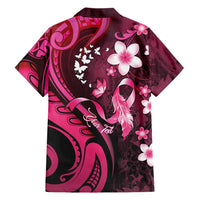 Personalised Memorial Breast Cancer Awareness Family Matching Summer Maxi Dress and Hawaiian Shirt Plumeria Floral Tribal Pattern LT05 - Polynesian Pride