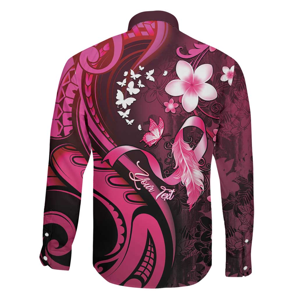Personalised Memorial Breast Cancer Awareness Family Matching Summer Maxi Dress and Hawaiian Shirt Plumeria Floral Tribal Pattern LT05 - Polynesian Pride