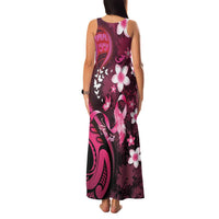 Personalised Memorial Breast Cancer Awareness Family Matching Tank Maxi Dress and Hawaiian Shirt Plumeria Floral Tribal Pattern LT05 - Polynesian Pride