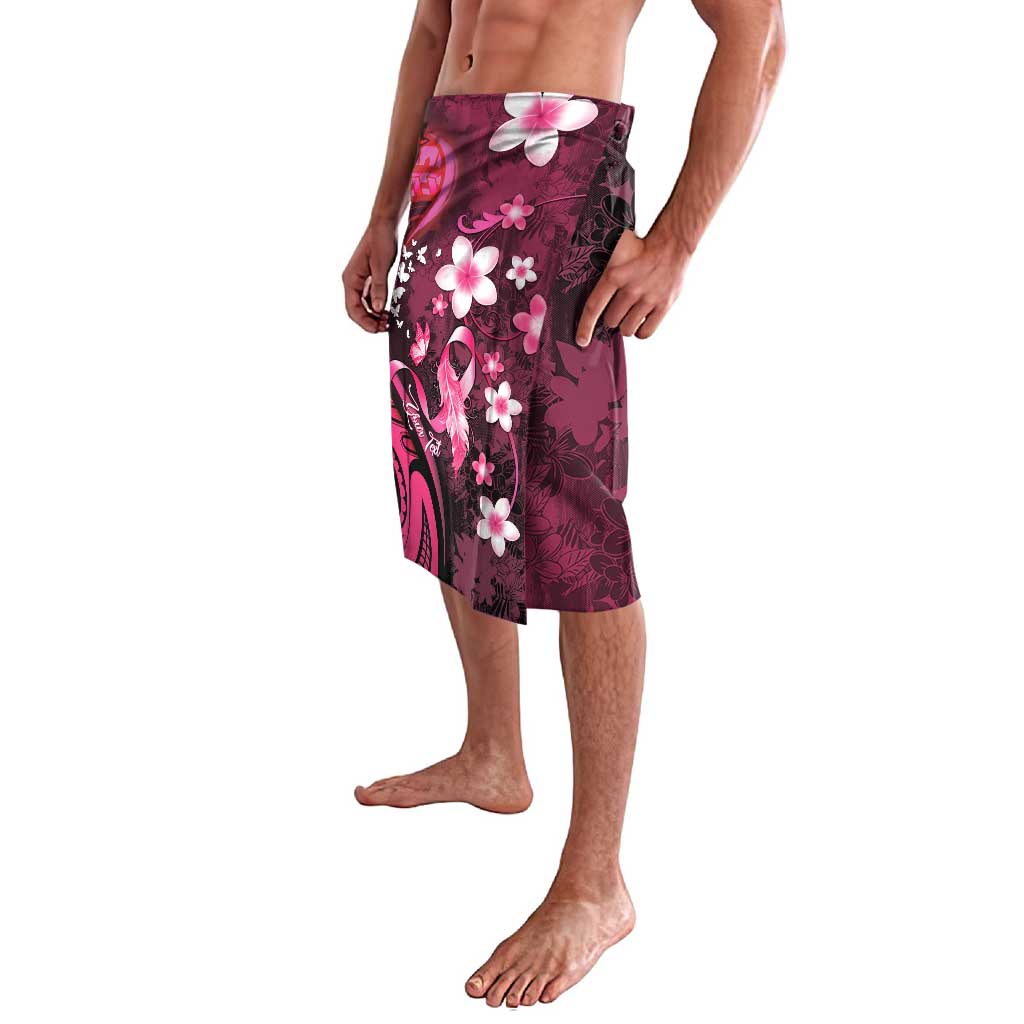 Personalised Memorial Breast Cancer Awareness Lavalava Plumeria Floral Tribal Pattern LT05 - Polynesian Pride