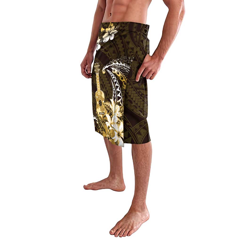 Hawaii Ukulele Lavalava Polynesian Pattern Mix Hibiscus Gold Version LT05