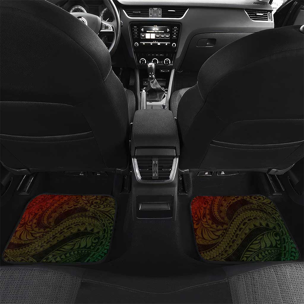 Hawaii Ukulele Car Mats Polynesian Pattern Mix Hibiscus Reggae Version