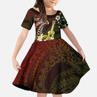 Hawaii Ukulele Family Matching Mermaid Dress and Hawaiian Shirt Polynesian Pattern Mix Hibiscus Reggae Version LT05