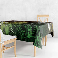 Hawaii Ukulele Tablecloth Polynesian Pattern Mix Hibiscus Reggae Version