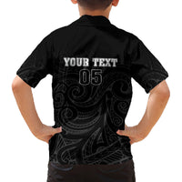 Custom New Zealand Marathon Family Matching Off The Shoulder Long Sleeve Dress and Hawaiian Shirt Maori Style LT05 - Polynesian Pride