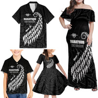 Custom New Zealand Marathon Family Matching Off Shoulder Maxi Dress and Hawaiian Shirt Maori Style LT05 - Polynesian Pride