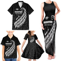 Custom New Zealand Marathon Family Matching Tank Maxi Dress and Hawaiian Shirt Maori Style LT05 - Polynesian Pride