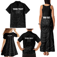 Custom New Zealand Marathon Family Matching Tank Maxi Dress and Hawaiian Shirt Maori Style LT05 - Polynesian Pride