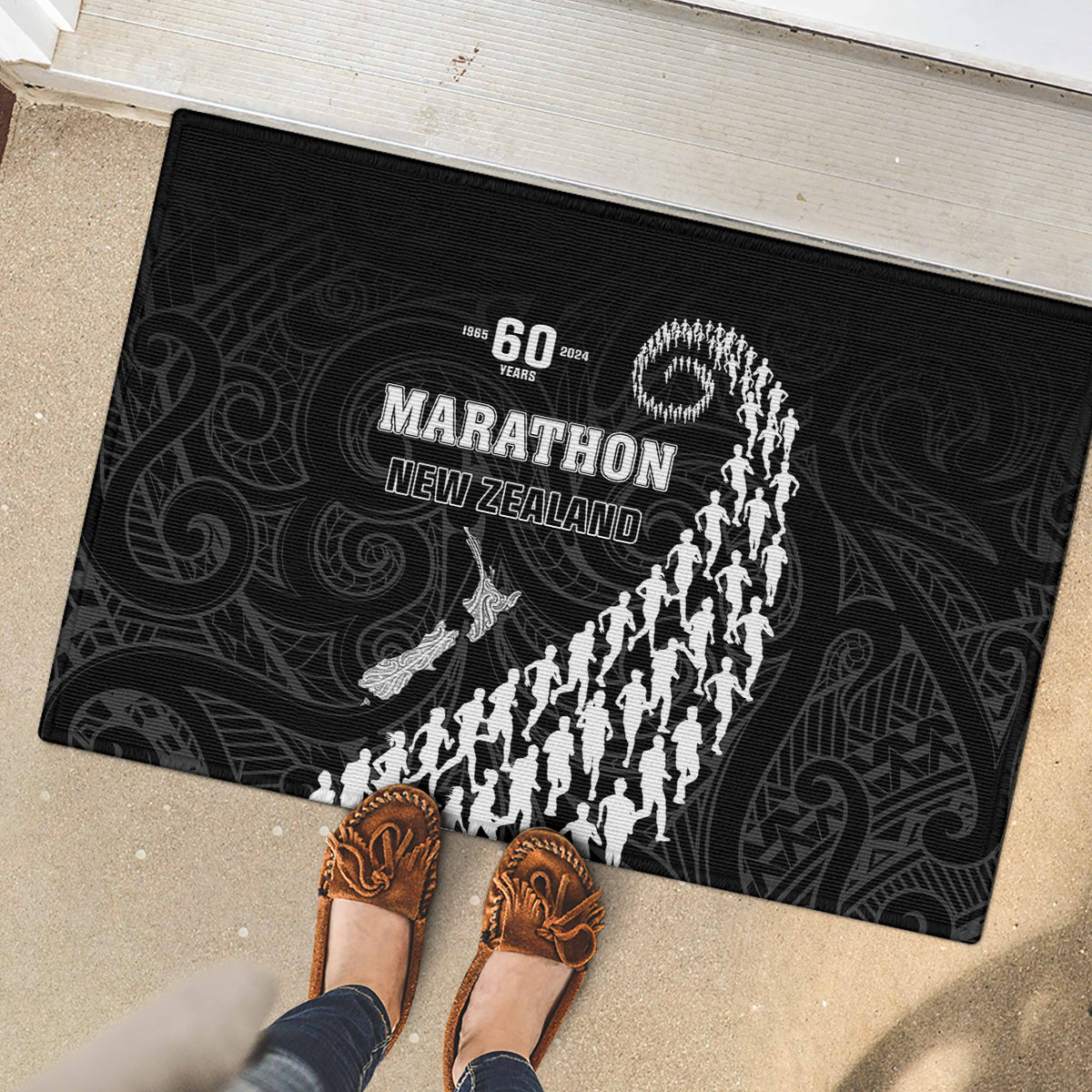 New Zealand Marathon Rubber Doormat Maori Style