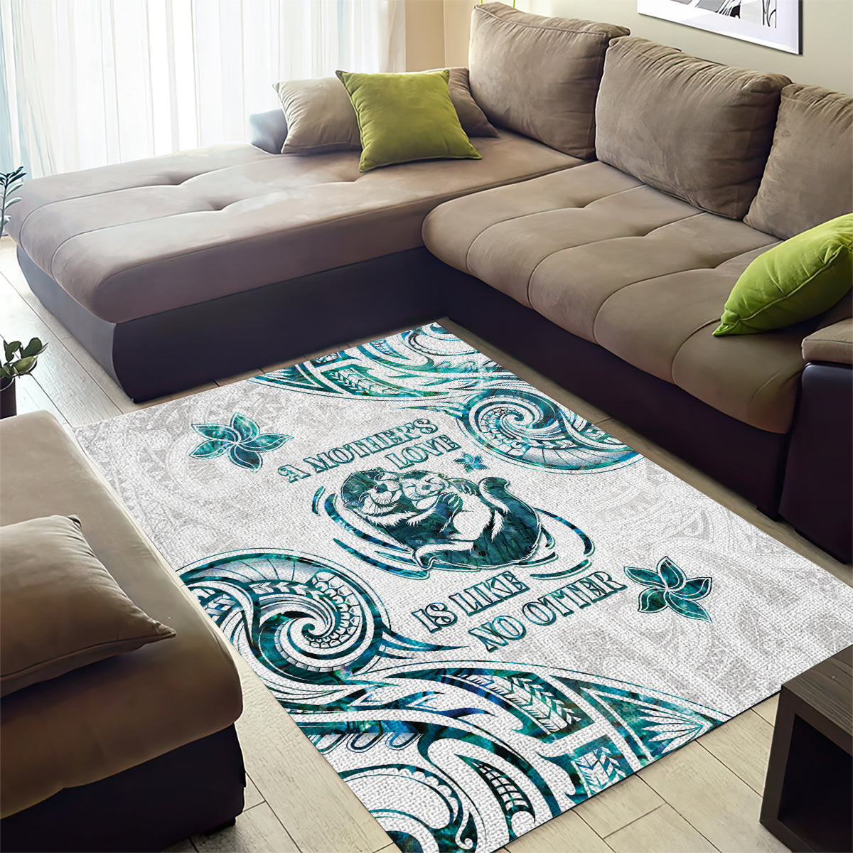 New Zealand Aotearoa Hari Ra Mama Area Rug A Mother's Love Is Like No Otter