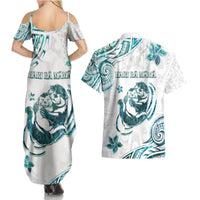 New Zealand Aotearoa Hari Ra Mama Couples Matching Summer Maxi Dress and Hawaiian Shirt A Mother's Love Is Like No Otter LT05 - Polynesian Pride