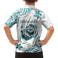 New Zealand Aotearoa Hari Ra Mama Family Matching Off Shoulder Short Dress and Hawaiian Shirt A Mother's Love Is Like No Otter LT05 - Polynesian Pride