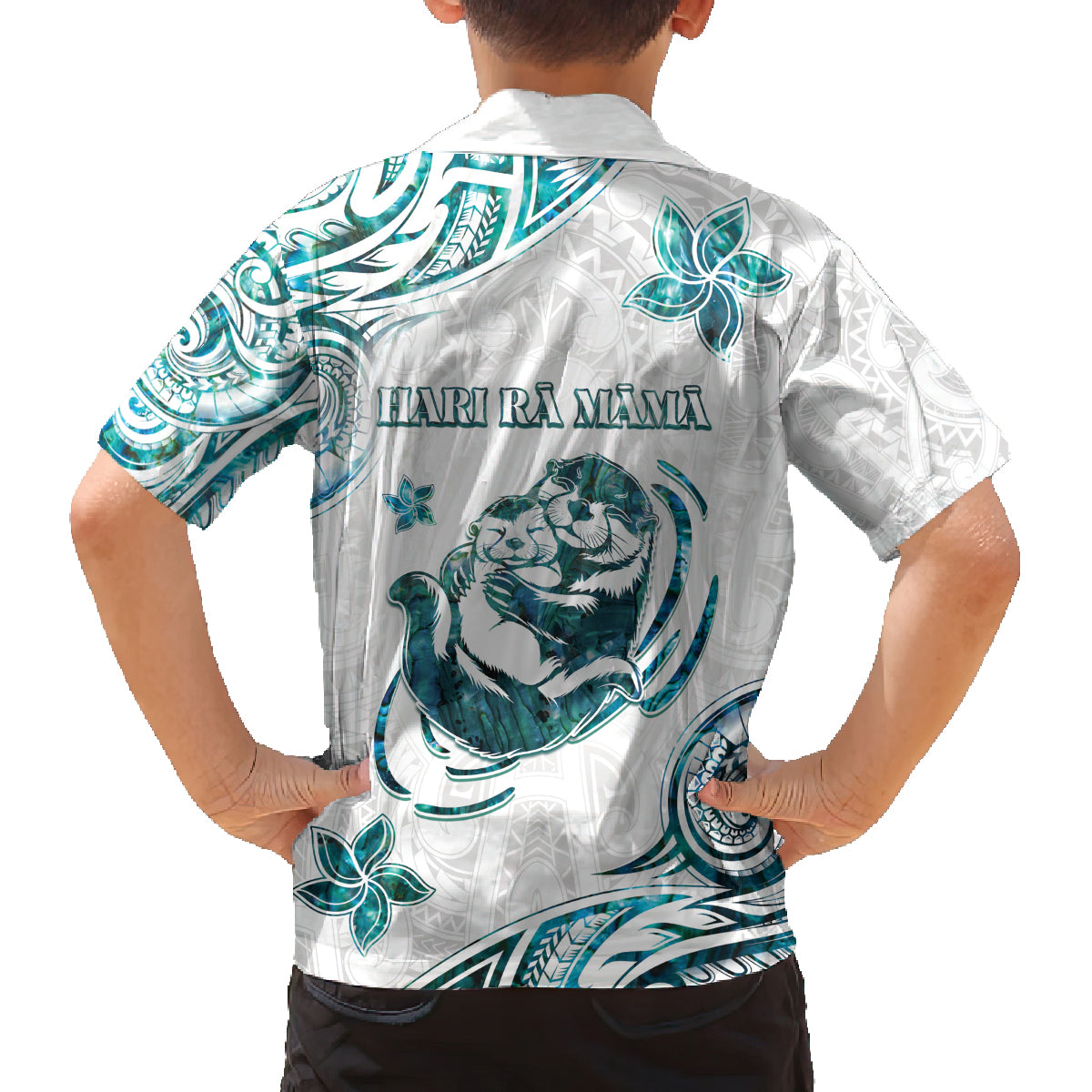 New Zealand Aotearoa Hari Ra Mama Family Matching Tank Maxi Dress and Hawaiian Shirt A Mother's Love Is Like No Otter LT05 - Polynesian Pride
