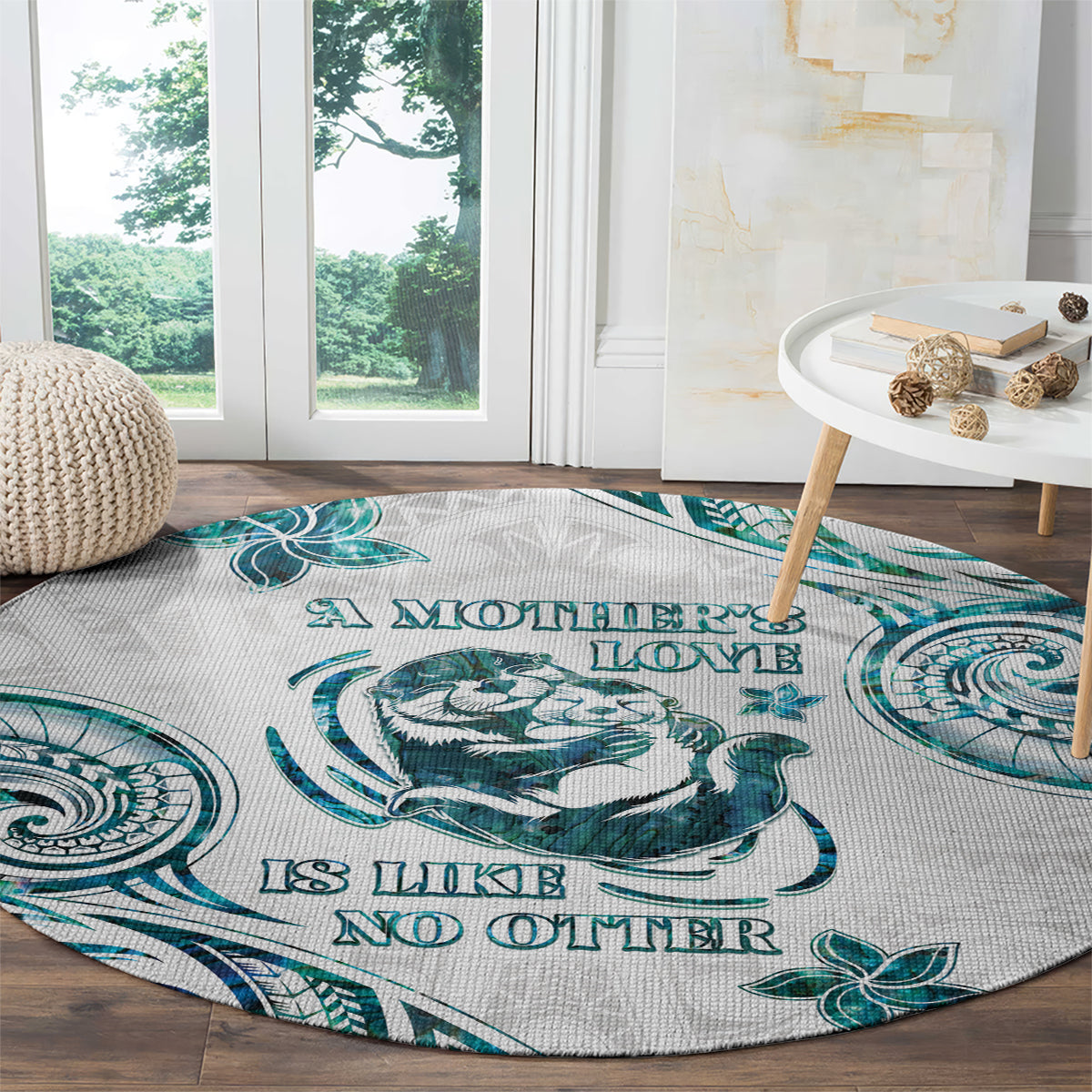 New Zealand Aotearoa Hari Ra Mama Round Carpet A Mother's Love Is Like No Otter