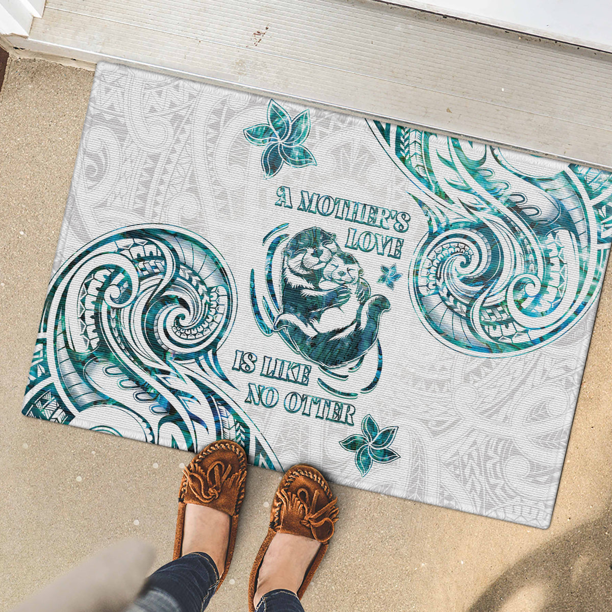 New Zealand Aotearoa Hari Ra Mama Rubber Doormat A Mother's Love Is Like No Otter