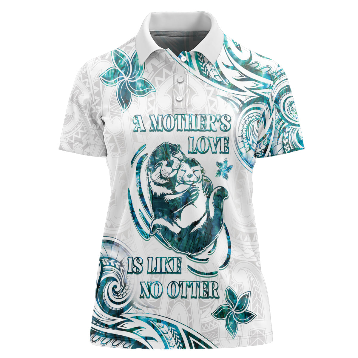 New Zealand Aotearoa Hari Ra Mama Women Polo Shirt A Mother's Love Is Like No Otter LT05 Female White - Polynesian Pride